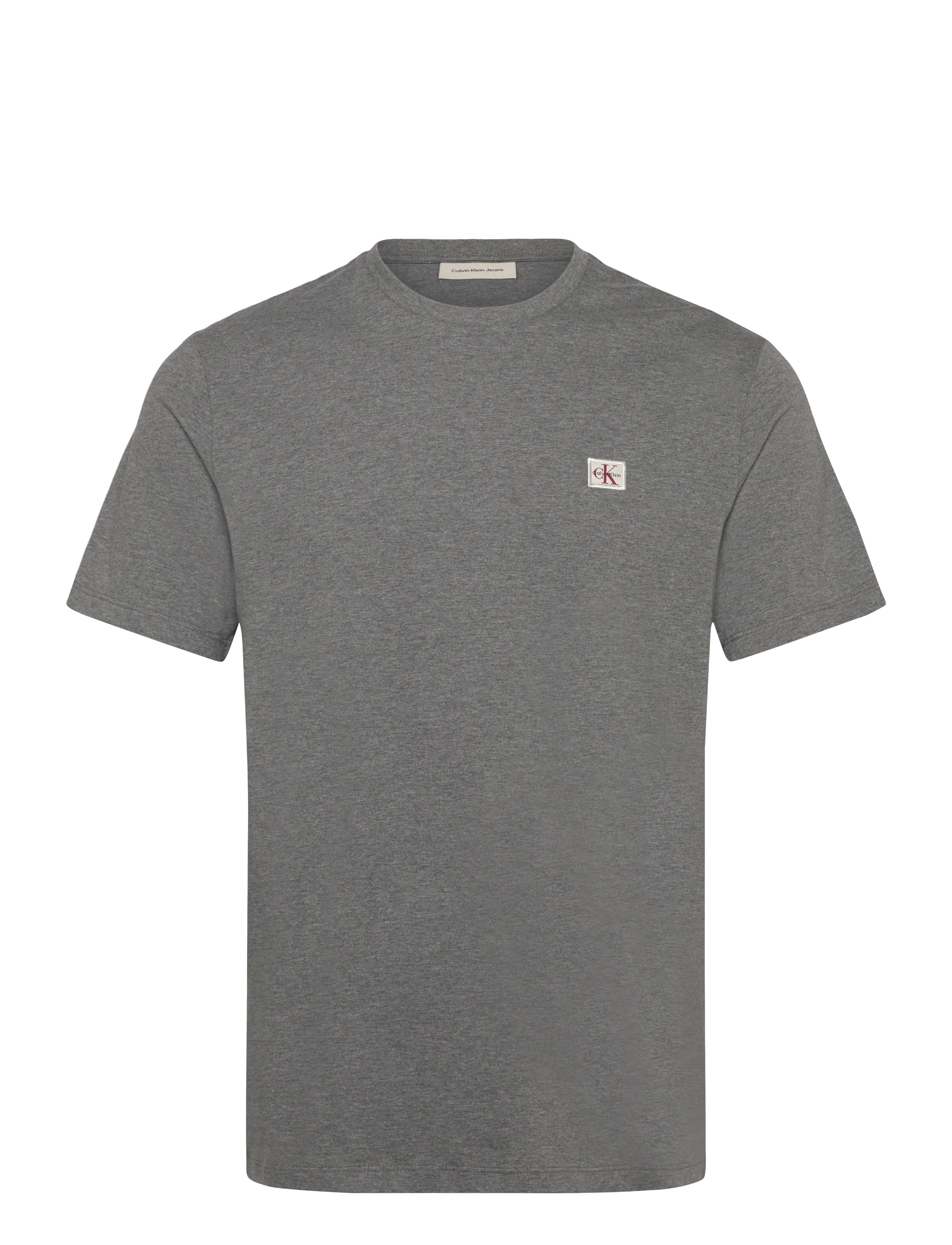 Calvin Klein Jeans SS BADGE 30S JERSEY CLASSIC TEE - T-shirts - MED GREY HTR / grey