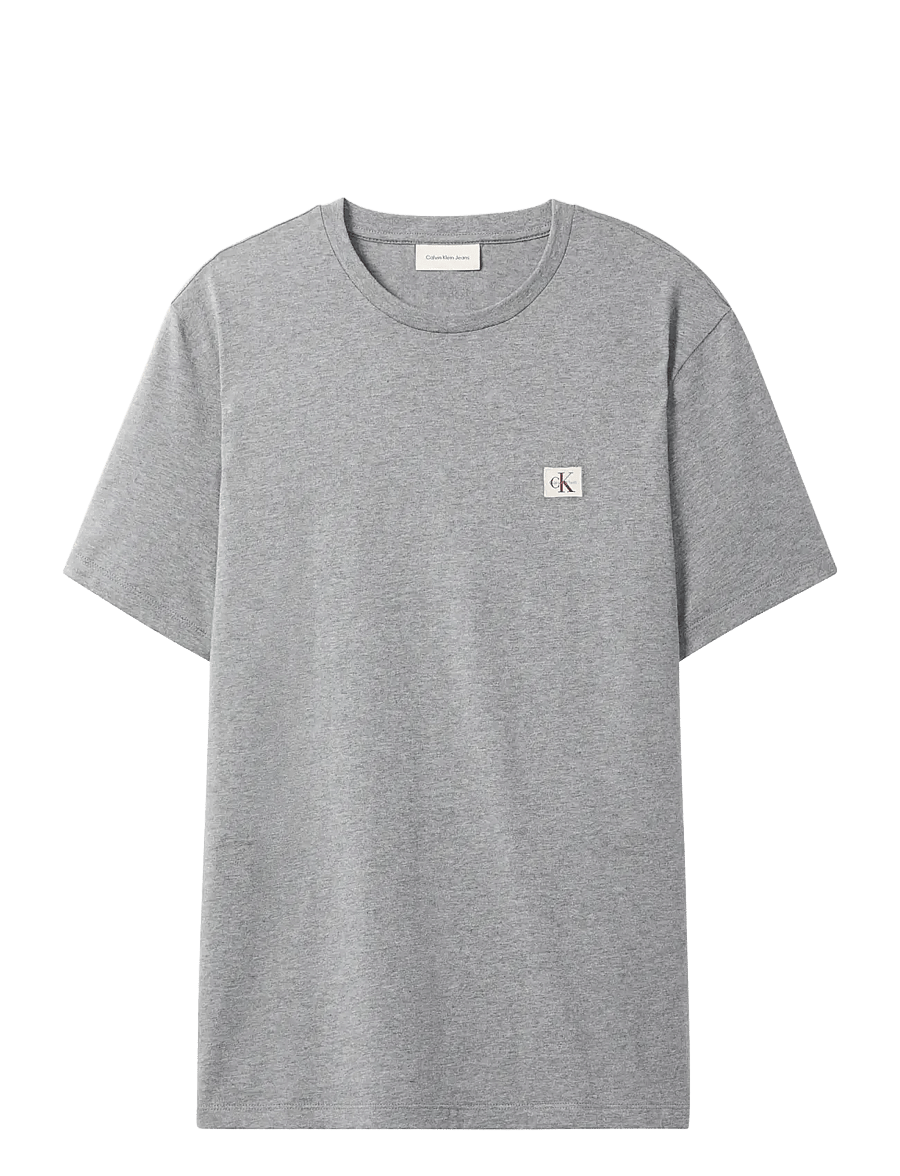 Calvin Klein Jeans - SS BADGE 30S JERSEY CLASSIC TEE - kortærmede t-shirts - med grey htr - 1