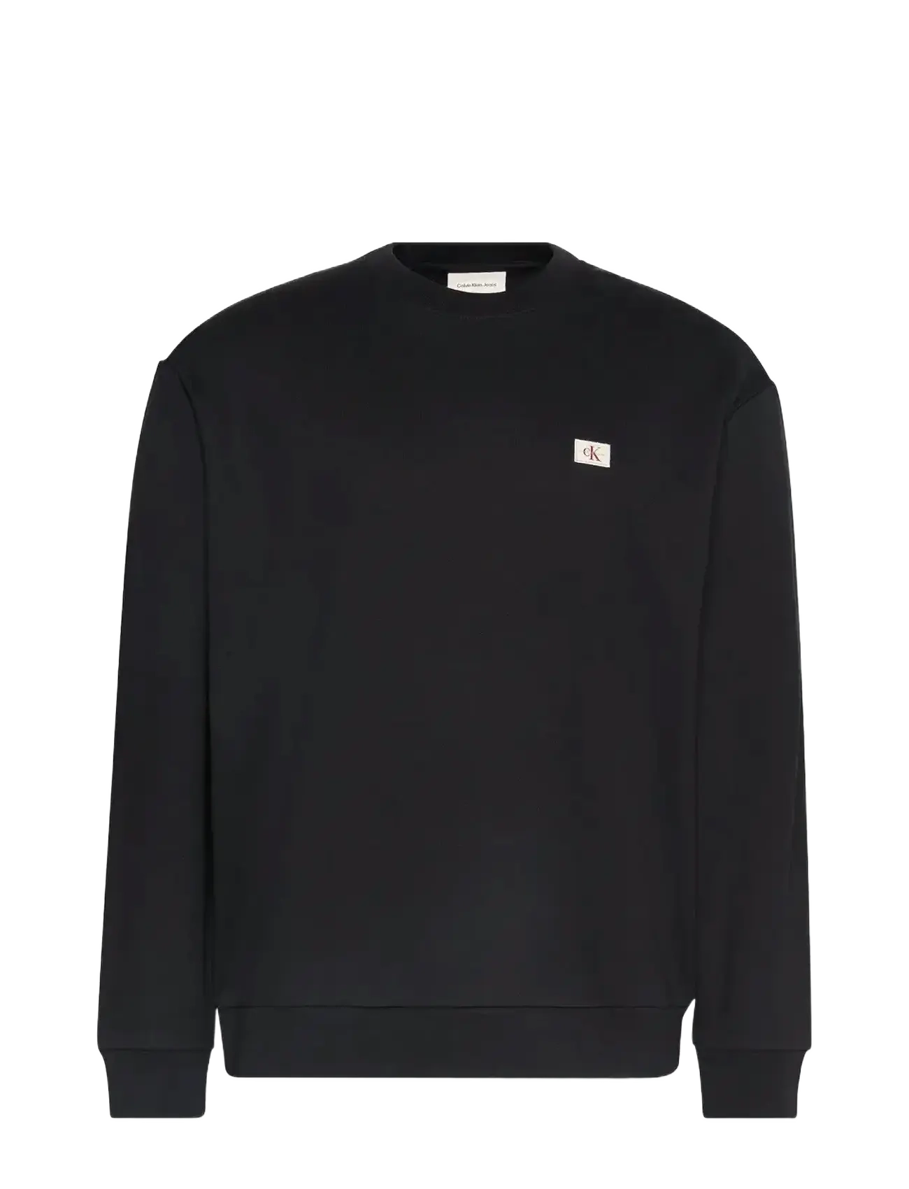 Calvin Klein Jeans LS 350TERRY EU WHSL BADGE CREWNE - Sweatshirts & hættetrøjer - BLACK / black