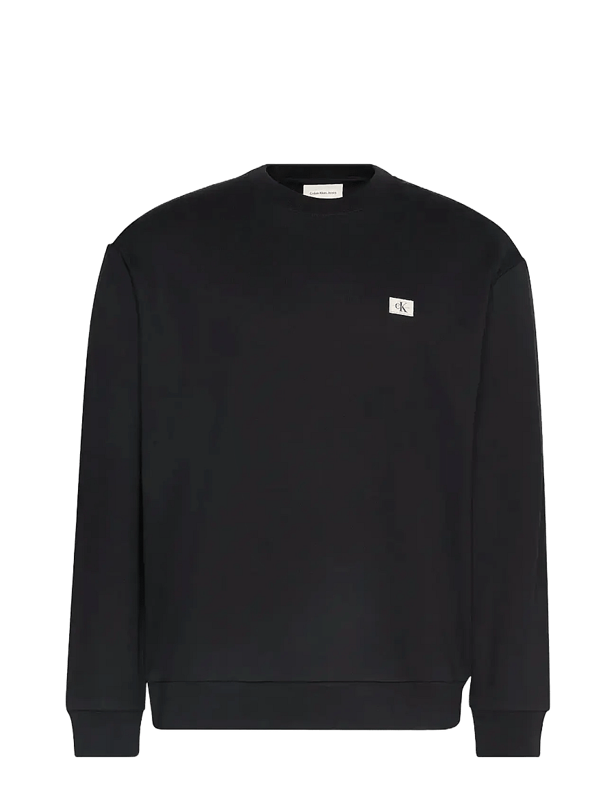 Calvin Klein Jeans - LS 350TERRY EU WHSL BADGE CREWNE - sweatshirts - black - 1