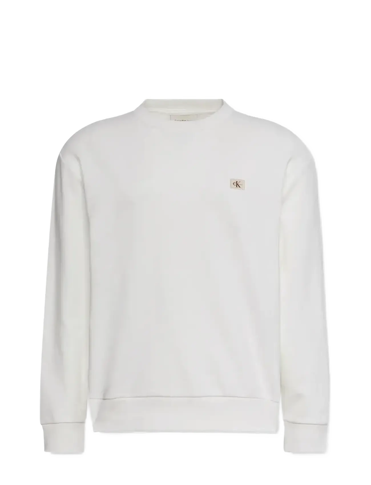 Calvin Klein Jeans LS 350TERRY EU WHSL BADGE CREWNE - Sweatshirts & hættetrøjer - BRIGHT WHITE / white