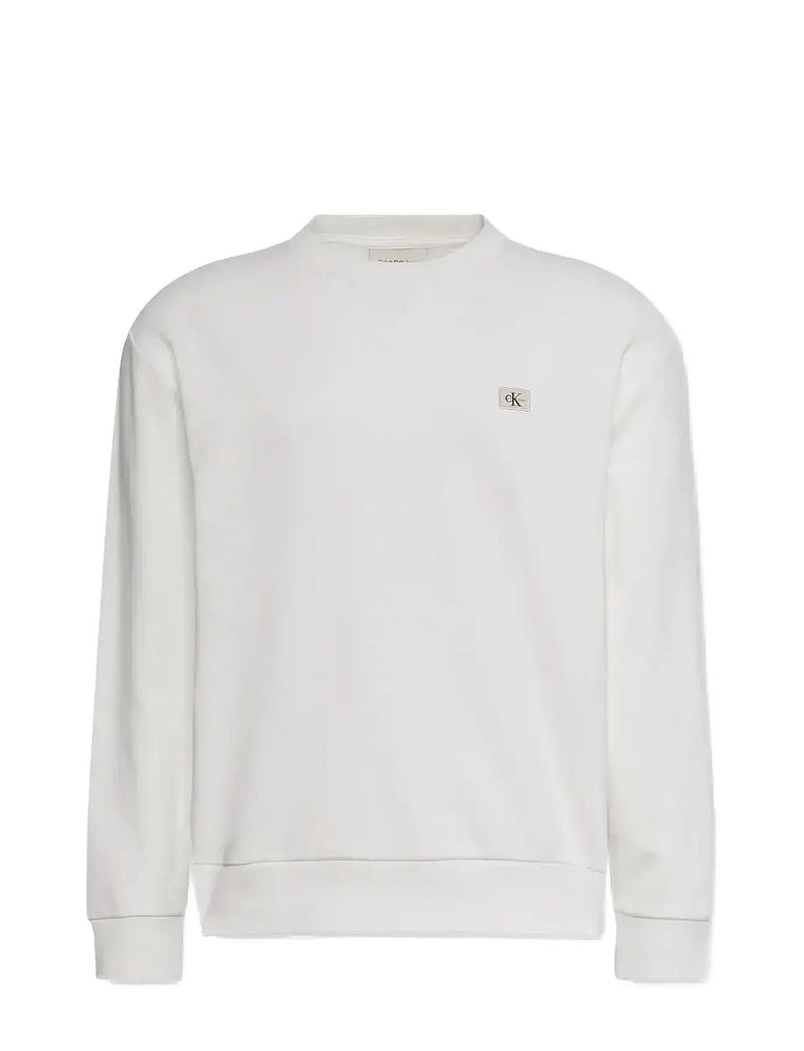 Calvin Klein Jeans - LS EU 350TERRY BADGE CN SWTSHRT - sweatshirts - bright white - 1