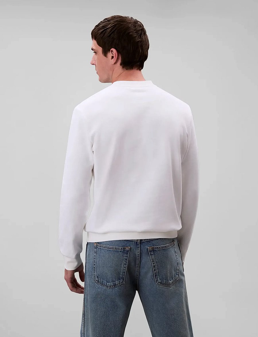 Calvin Klein Jeans - LS EU 350TERRY BADGE CN SWTSHRT - sweatshirts - bright white - 4