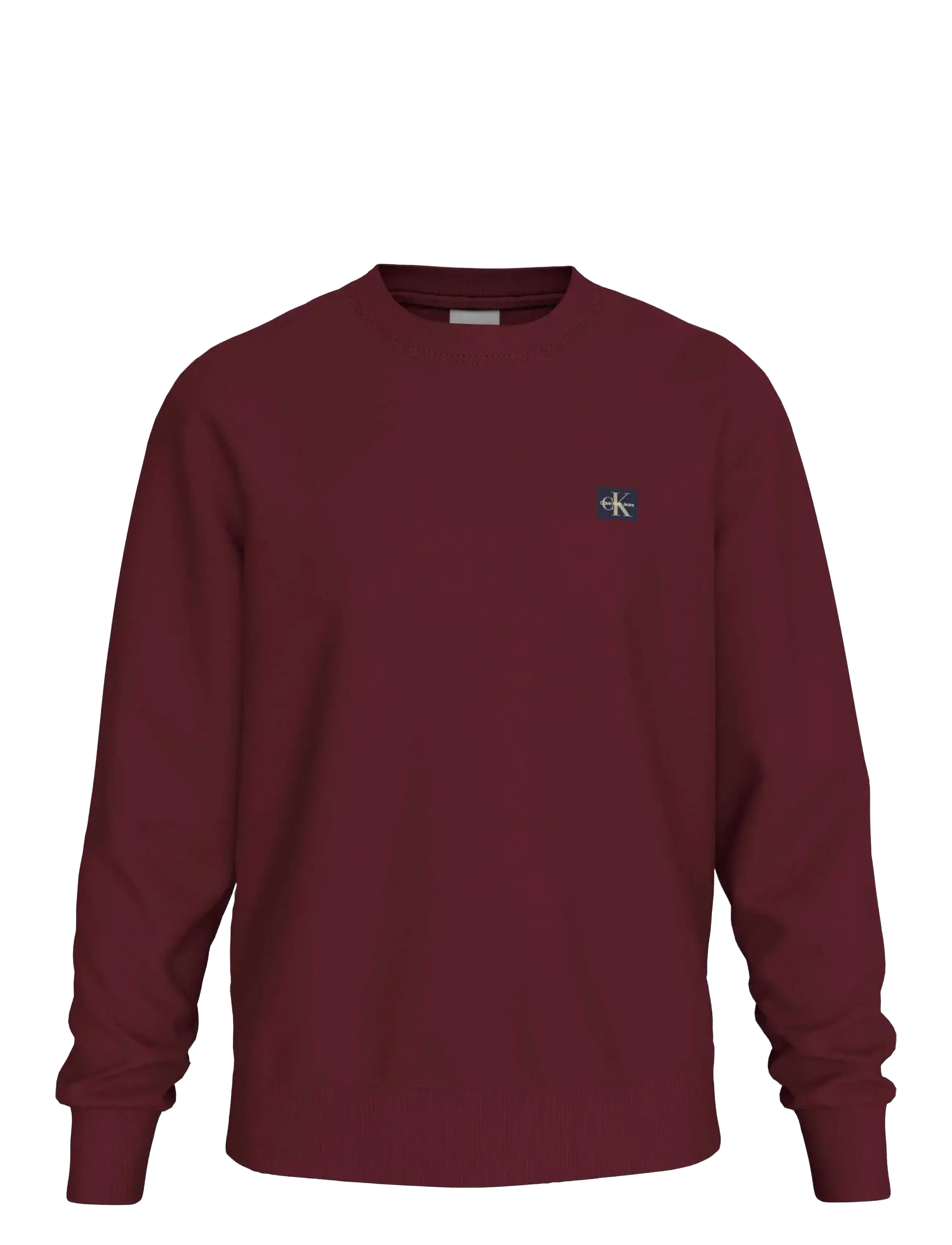 Calvin Klein Jeans LS 350TERRY EU WHSL BADGE CREWNE - Sweatshirts & hættetrøjer - RENAISSANCE RED / burgundy