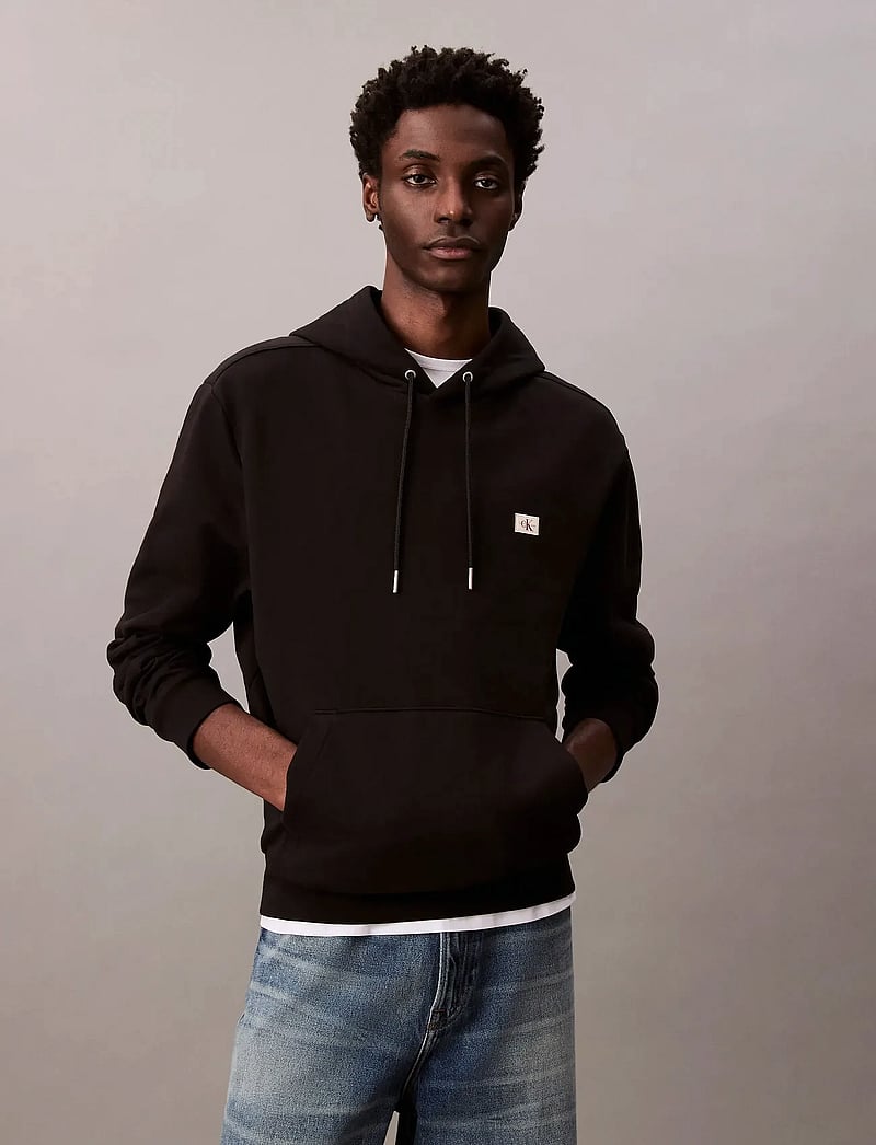 Calvin Klein Jeans - LS 350TERRY EU WHSL BADGE HOODIE - hoodies - black - 0