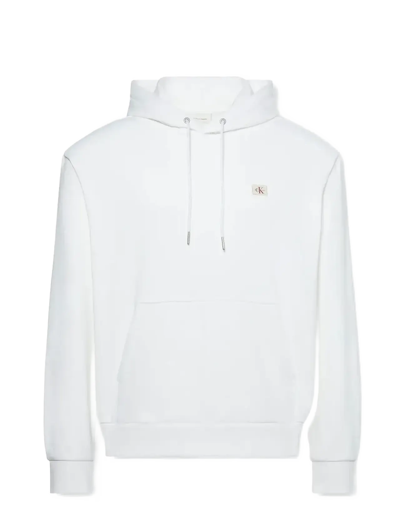 Calvin Klein Jeans LS 350TERRY EU WHSL BADGE HOODIE - Sweatshirts & hættetrøjer - BRIGHT WHITE / white