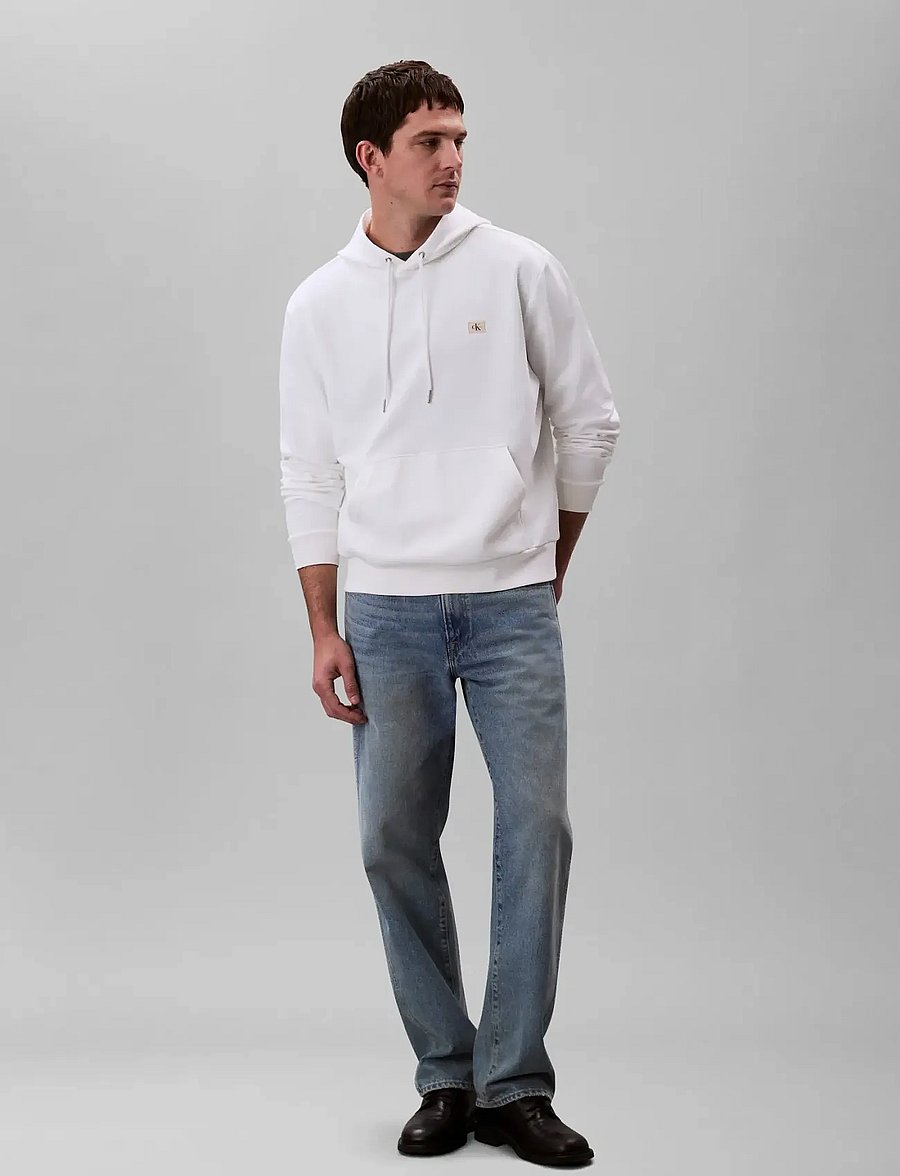 Calvin Klein Jeans - LS 350TERRY EU WHSL BADGE HOODIE - kapuzenpullover - bright white - 2