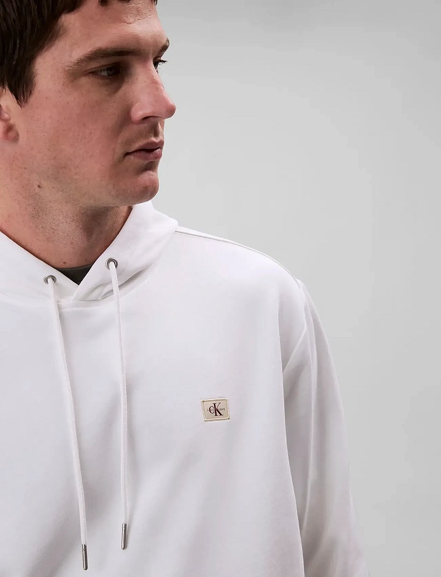 Calvin Klein Jeans - LS 350TERRY EU WHSL BADGE HOODIE - kapuzenpullover - bright white - 4