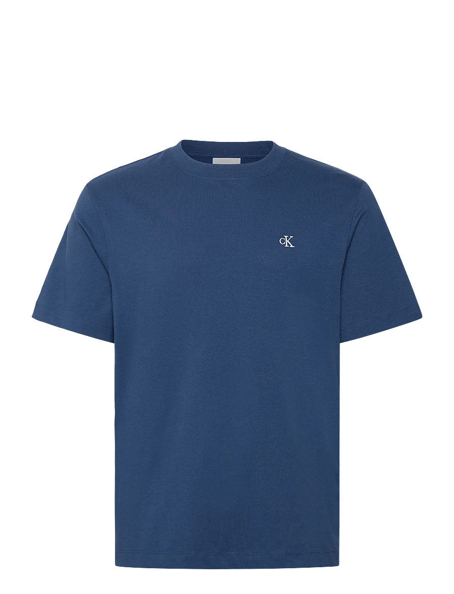 Calvin Klein Jeans - SS EASY MONOGRAM TEE - kurzärmelige t-shirts - blue jean - 1