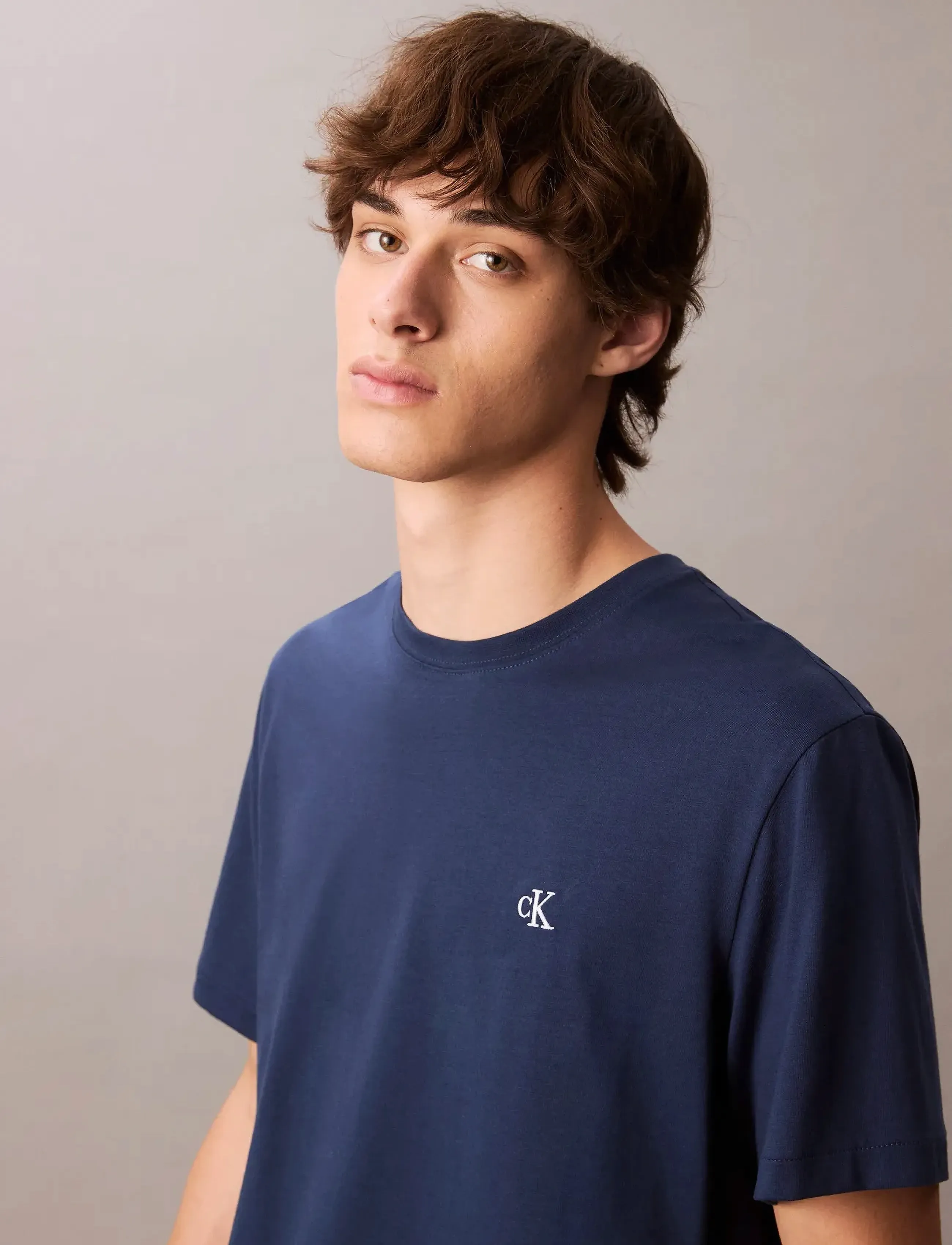 Calvin Klein Jeans - SS EASY MONOGRAM TEE - laveste priser - blue jean - 3