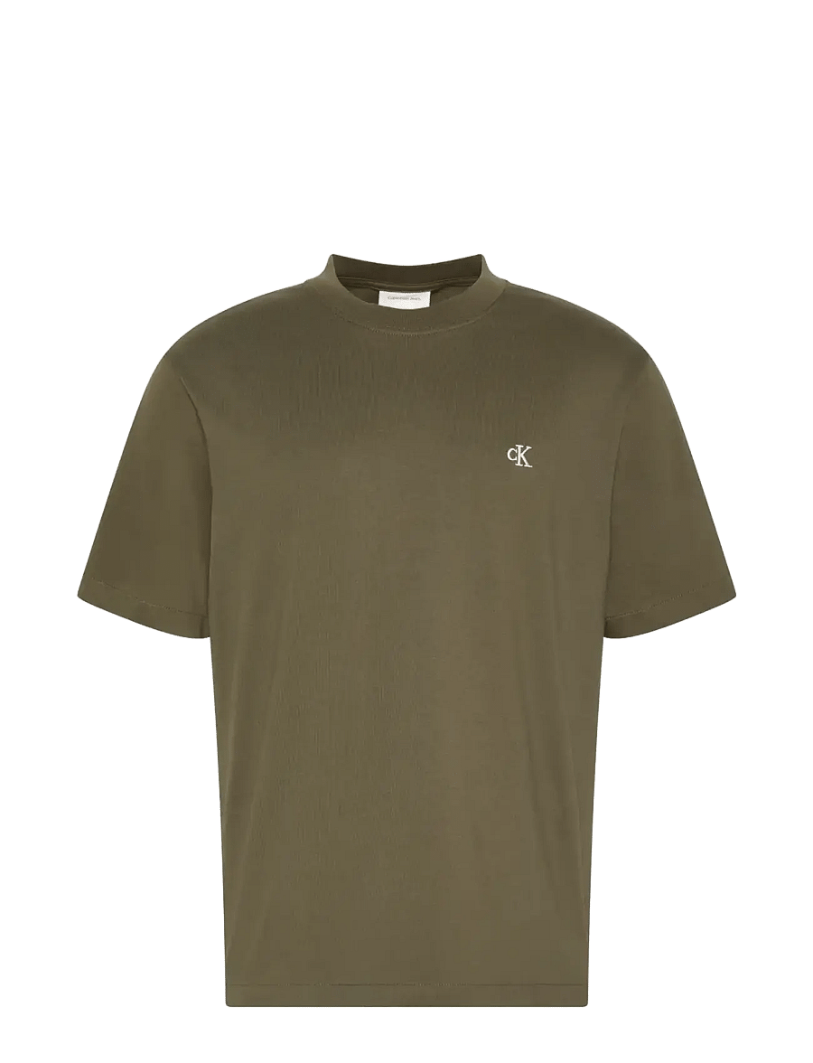 Calvin Klein Jeans - SS EASY MONOGRAM TEE - kurzärmelige t-shirts - olive night - 1