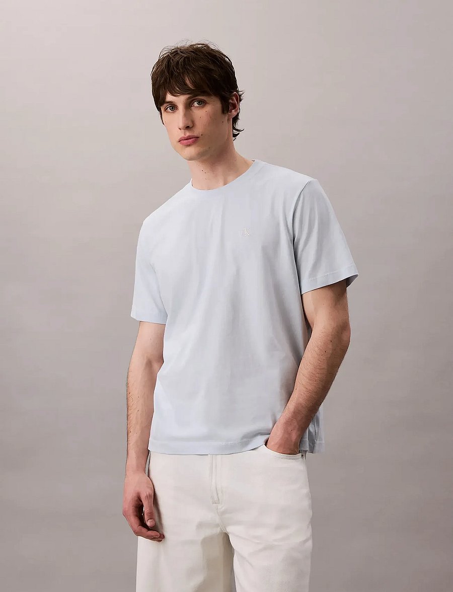 Calvin Klein Jeans - SS EASY MONOGRAM TEE - short-sleeved t-shirts - plein air - 0
