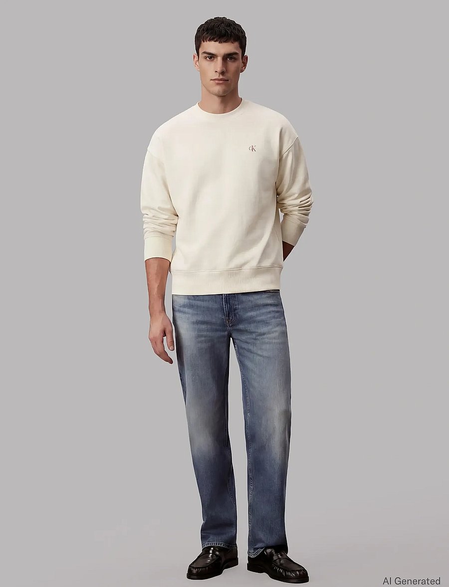 Calvin Klein Jeans - PREMIUM TERRY MONOGRAM CN SWEATS - sweatshirts - calico - 0