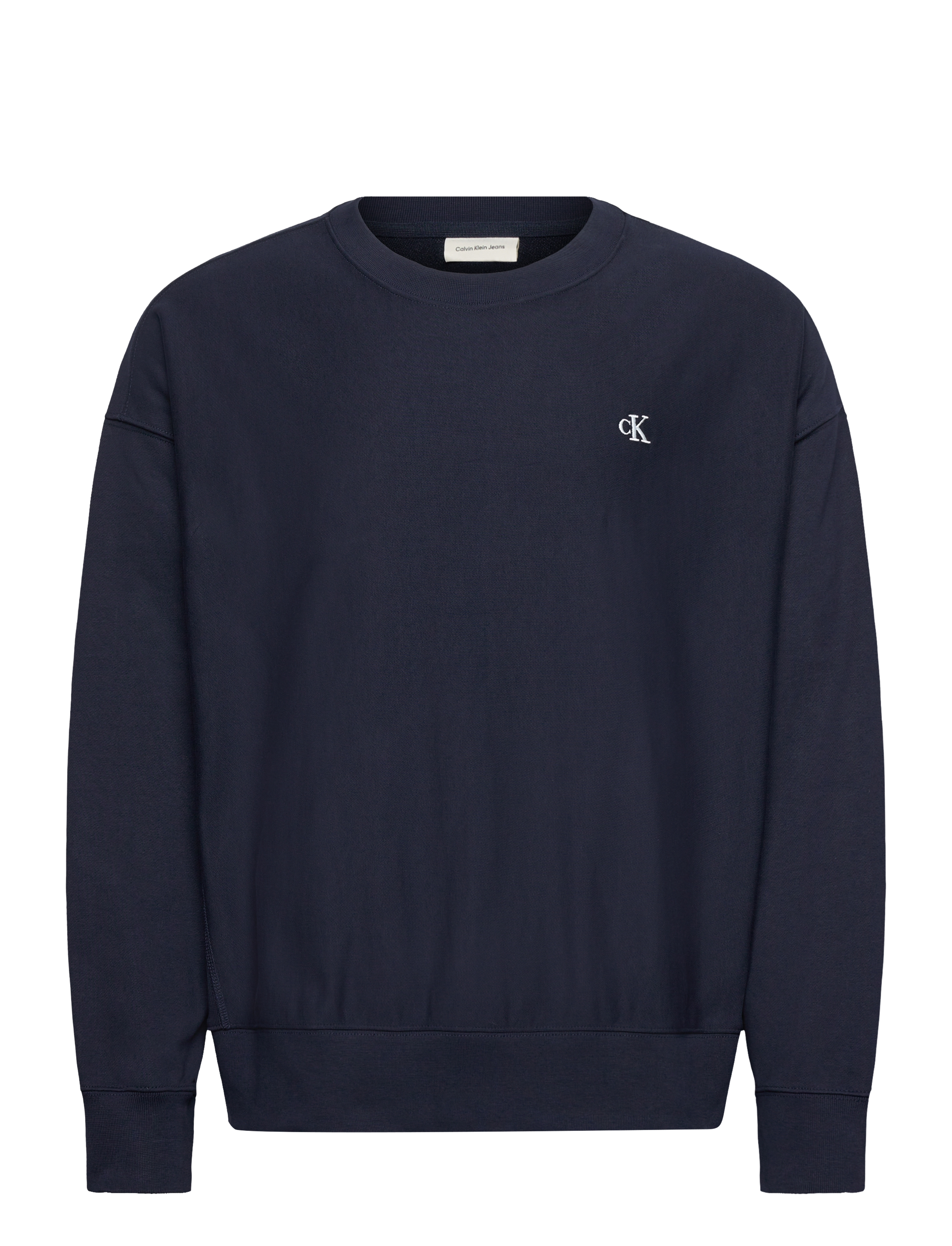 Calvin Klein Jeans PREMIUM TERRY MONOGRAM CN SWEATS - Sweatshirts & hættetrøjer - DARK SAPPHIRE / navy