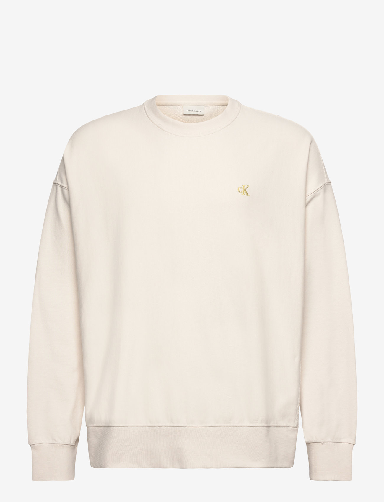Calvin Klein Jeans - PREMIUM TERRY MONOGRAM CN SWEATS - truien - tofu - 1