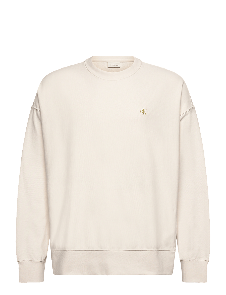 Calvin Klein Jeans - PREMIUM TERRY MONOGRAM CN SWEATS - shop efter stil - tofu - 1