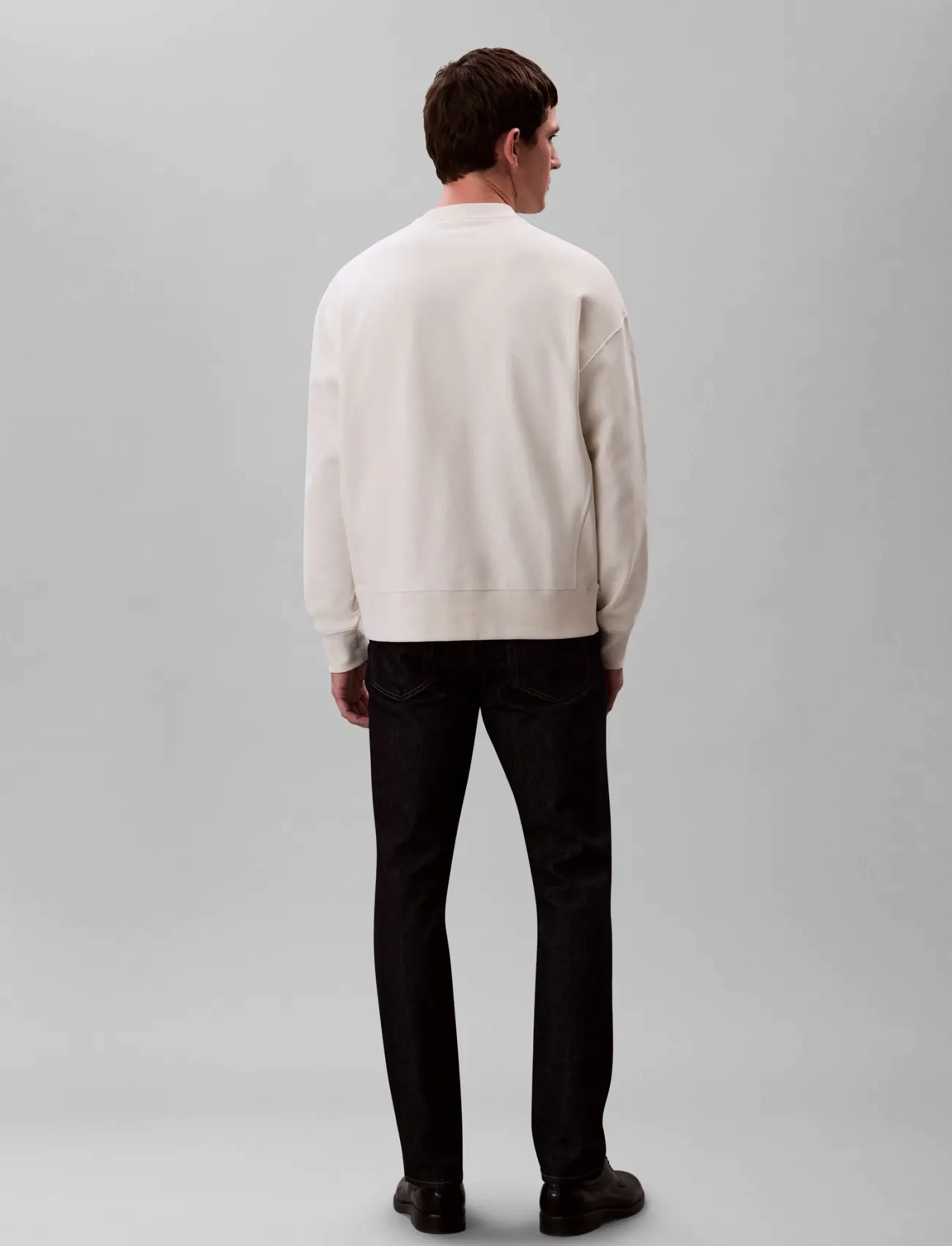 Calvin Klein Jeans - PREMIUM TERRY MONOGRAM CN SWEATS - nach stil kaufen - tofu - 4
