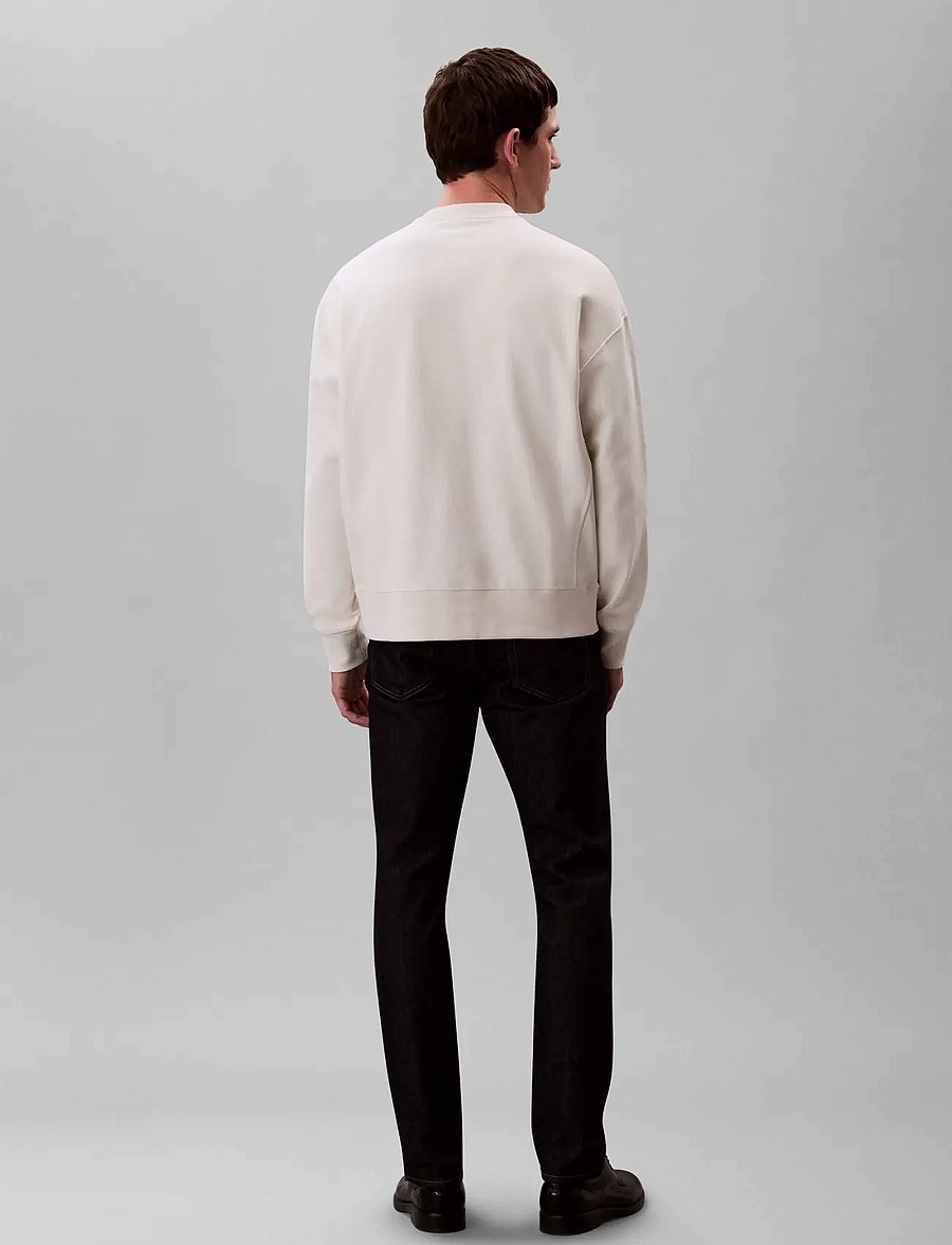 Calvin Klein Jeans - PREMIUM TERRY MONOGRAM CN SWEATS - shop efter stil - tofu - 4