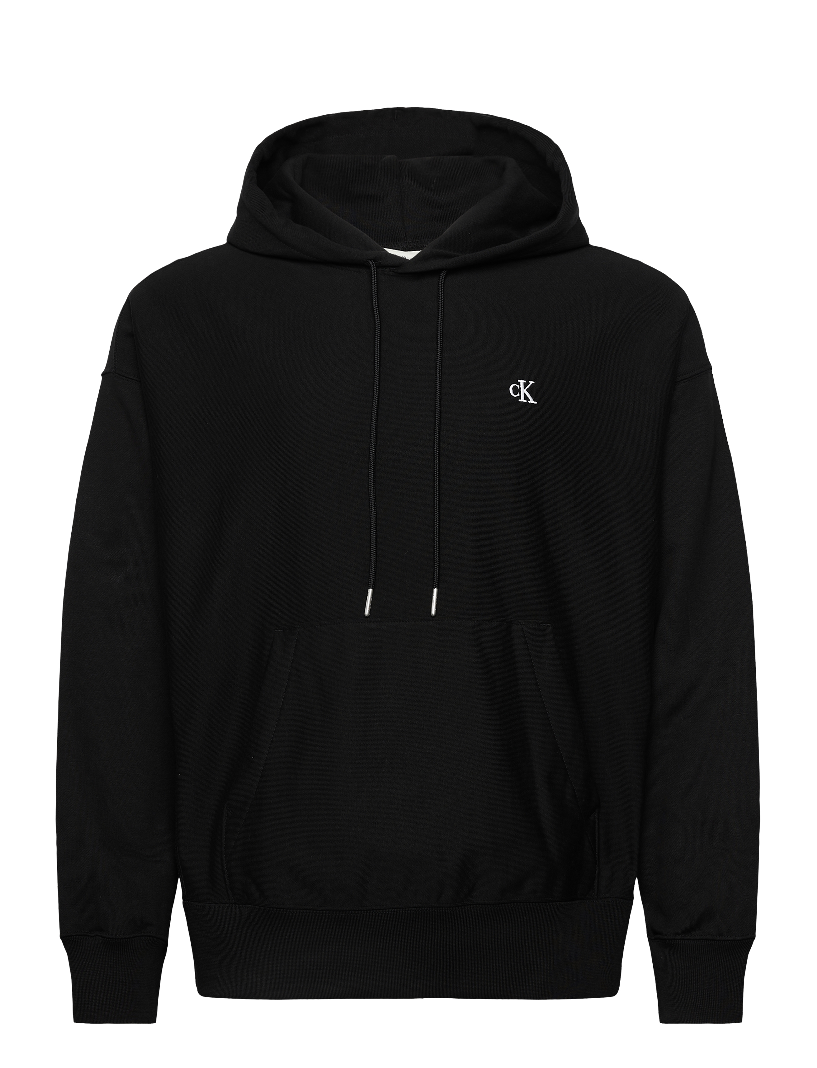 Calvin Klein Jeans PREMIUM TERRY MONOGRAM HOODIE - Sweatshirts & hættetrøjer - BLACK / black
