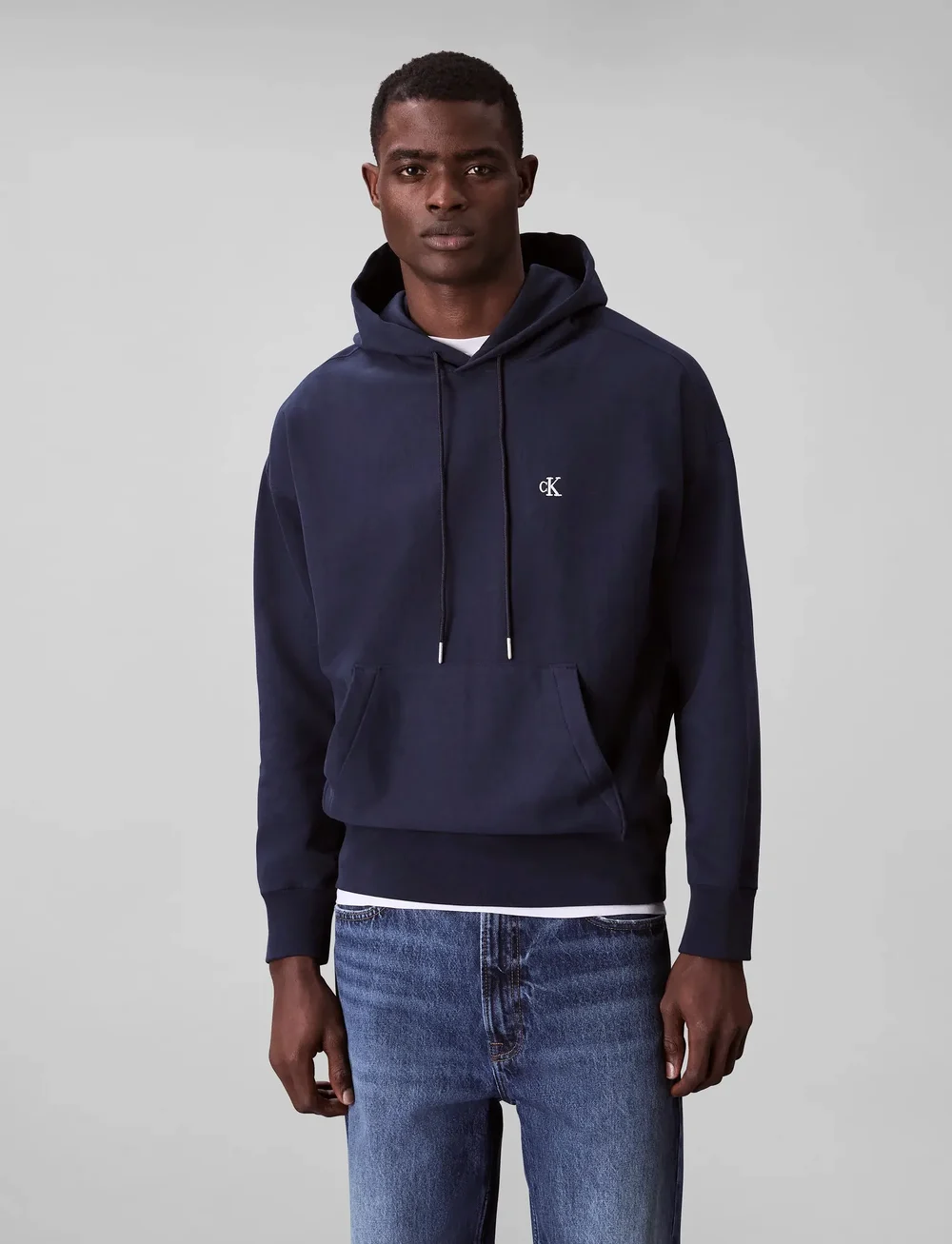 Calvin Klein Jeans - PREMIUM TERRY MONOGRAM HOODIE - hoodies - dark sapphire - 0