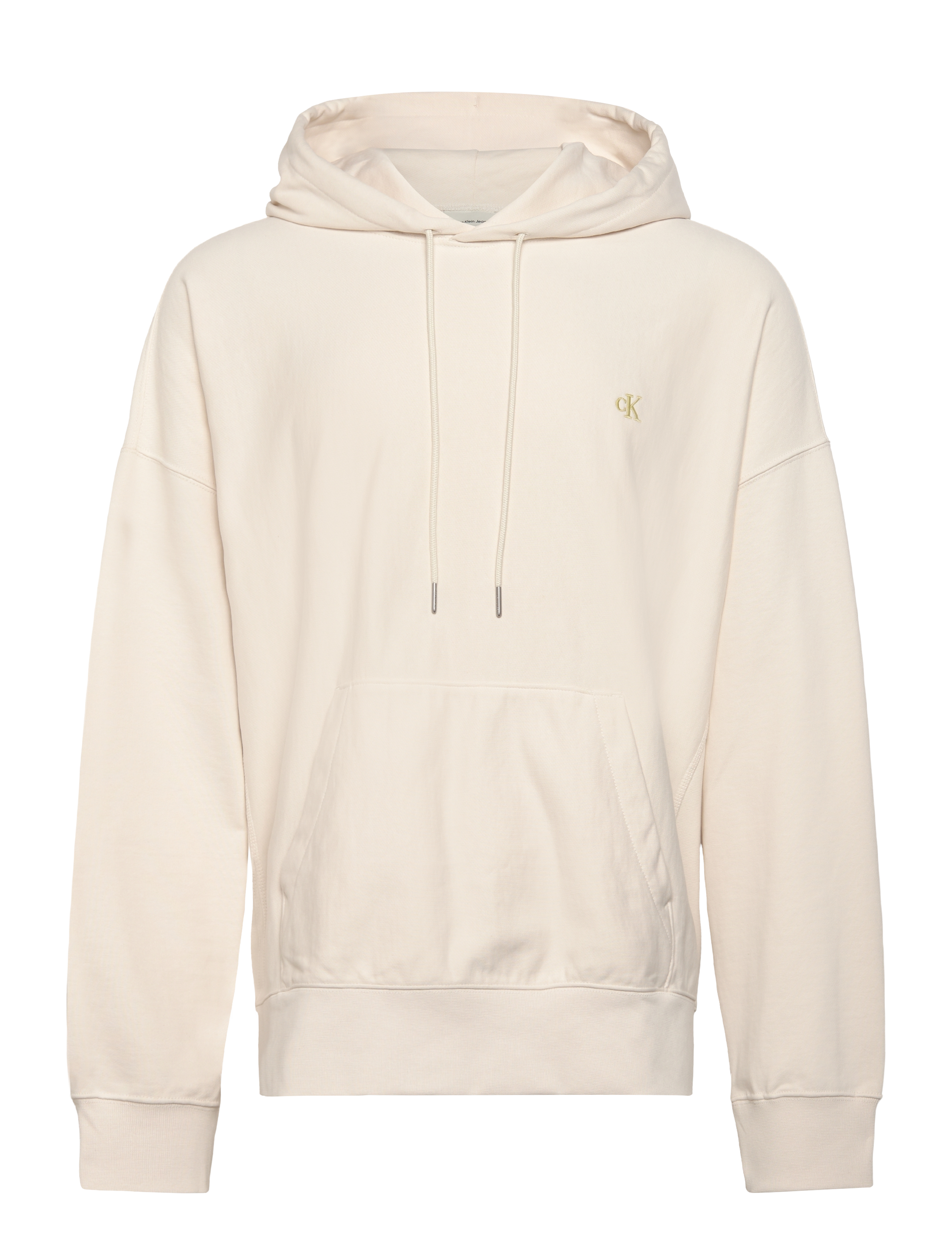 Calvin Klein Jeans PREMIUM TERRY MONOGRAM HOODIE - Sweatshirts & hættetrøjer - TOFU / cream