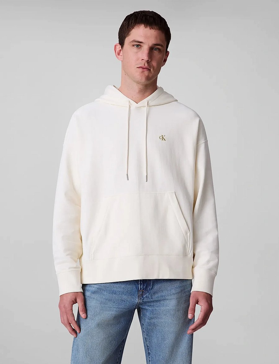 Calvin Klein Jeans - PREMIUM TERRY MONOGRAM HOODIE - hoodies - tofu - 0