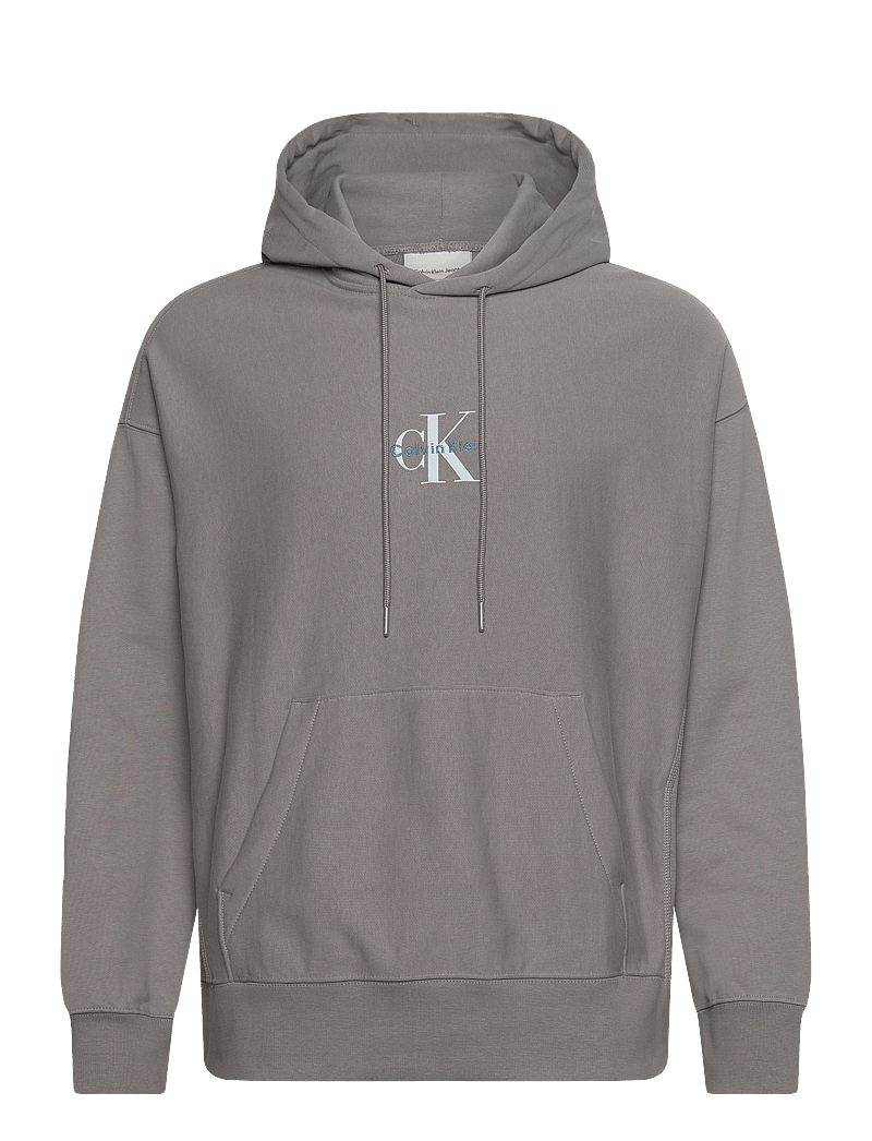 Calvin Klein Jeans - PREMIUM TERRY MICRO MONOLOGO HOO - hættetrøjer - steeple gray - 1
