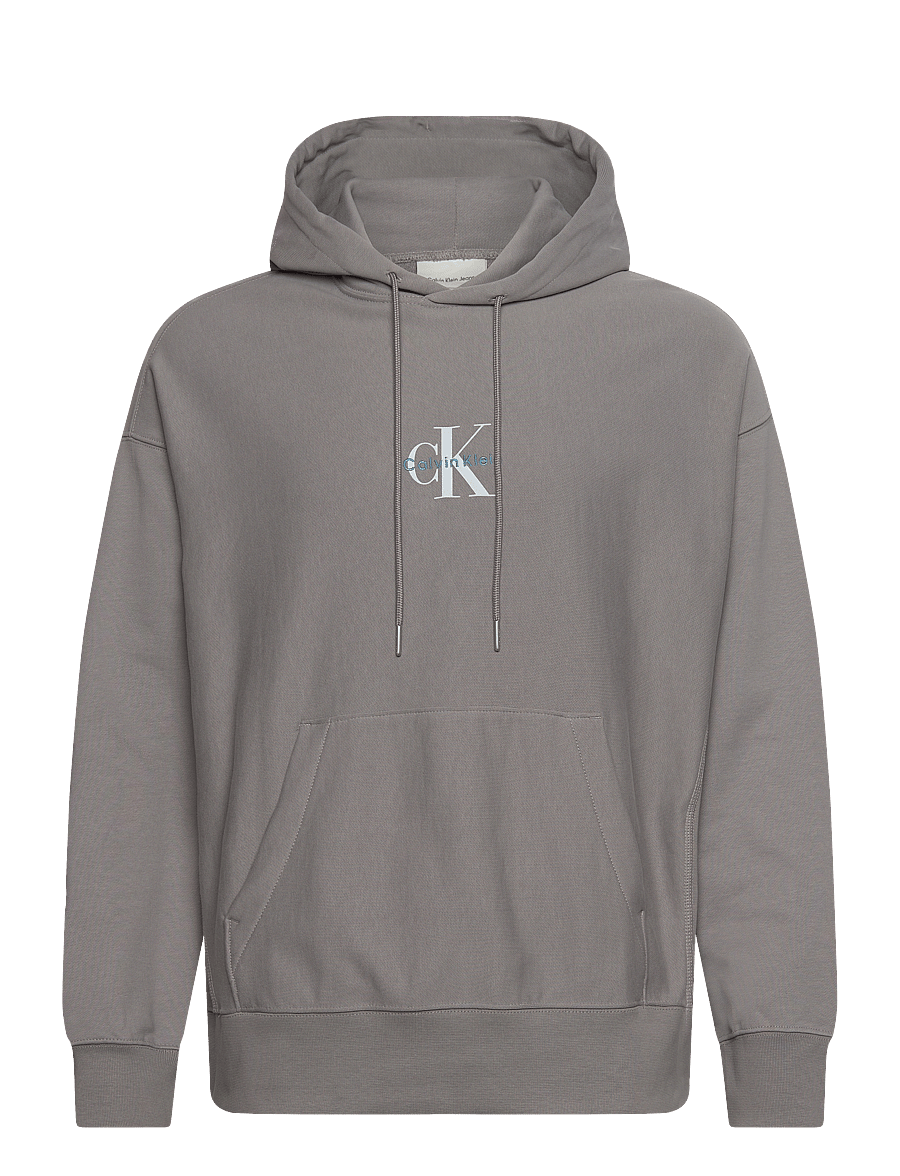 Calvin Klein Jeans - PREMIUM TERRY MICRO MONOLOGO HOO - kapuzenpullover - steeple gray - 1