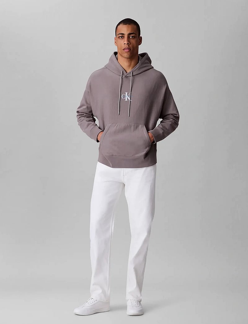 Calvin Klein Jeans - PREMIUM TERRY MICRO MONOLOGO HOO - hættetrøjer - steeple gray - 3