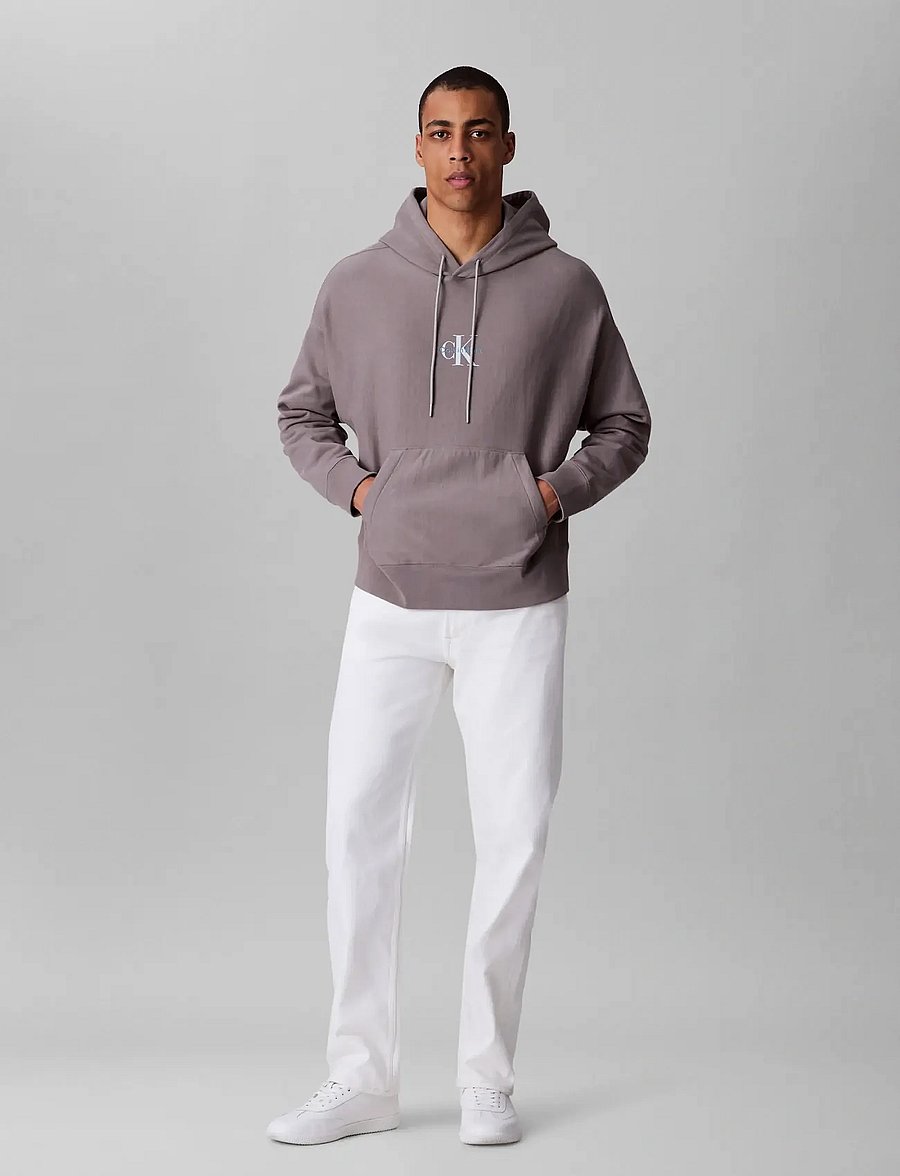 Calvin Klein Jeans - PREMIUM TERRY MICRO MONOLOGO HOO - kapuzenpullover - steeple gray - 3