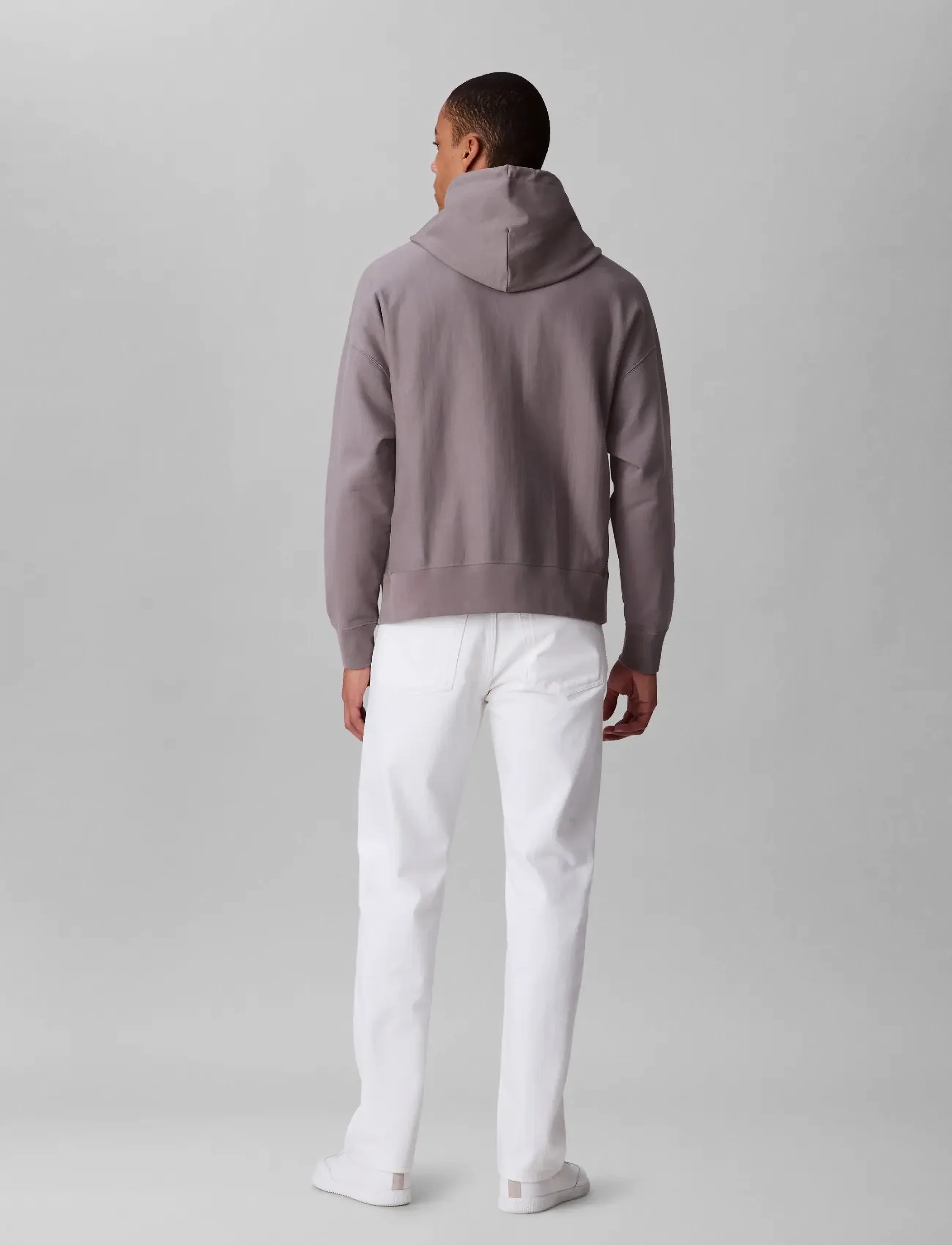 Calvin Klein Jeans - PREMIUM TERRY MICRO MONOLOGO HOO - kapuutsiga dressipluusid - steeple gray - 4