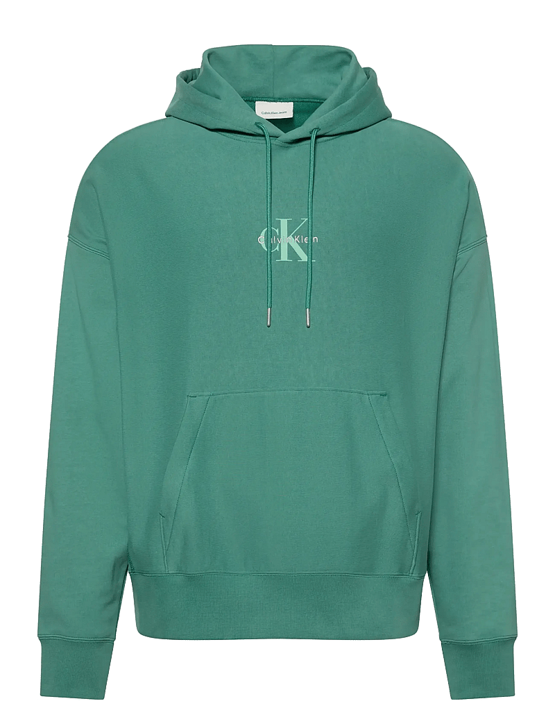 Calvin Klein Jeans - PREMIUM TERRY MICRO MONOLOGO HOO - hættetrøjer - wild green - 1