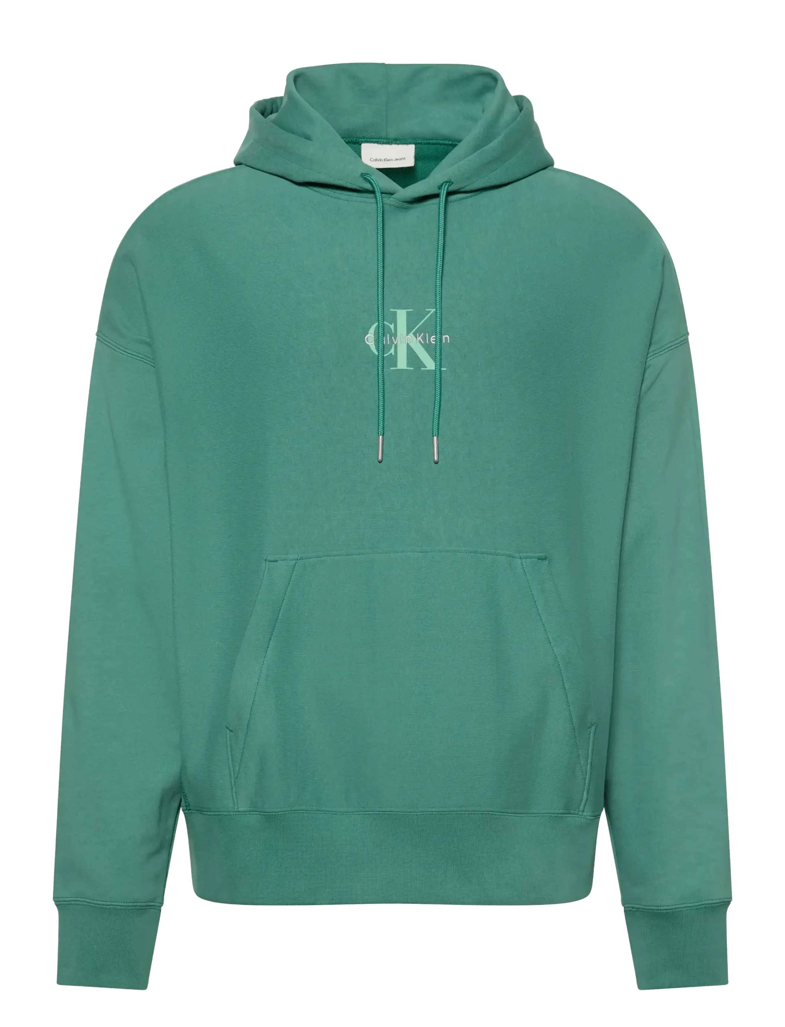 Calvin Klein Jeans PREMIUM TERRY MICRO MONOLOGO HOO - Sweatshirts & hættetrøjer - WILD GREEN / green