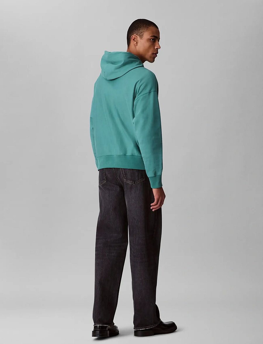 Calvin Klein Jeans - PREMIUM TERRY MICRO MONOLOGO HOO - kapuzenpullover - wild green - 4