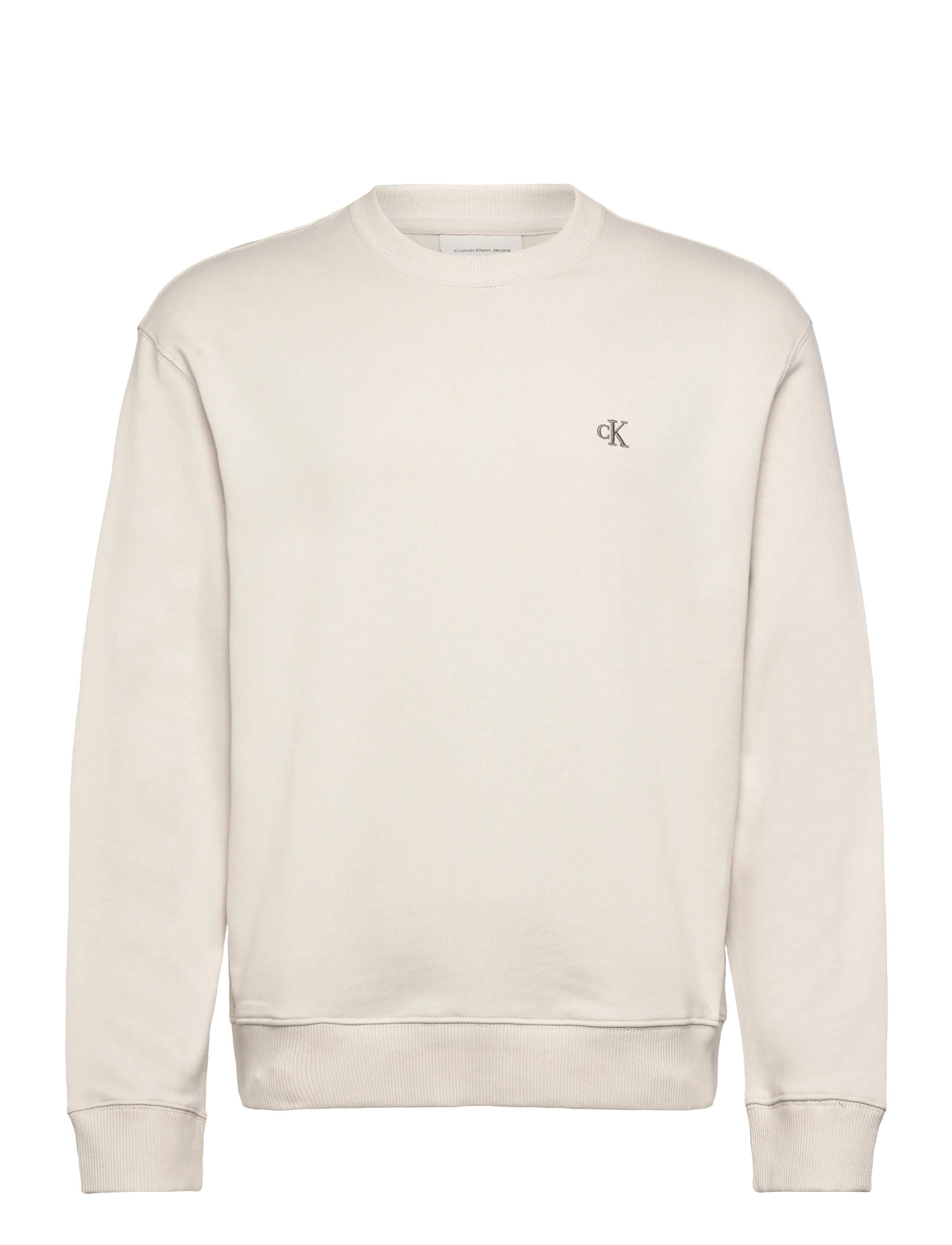 Calvin Klein Jeans LS EU 350TERRY MONOGRAM CN SWTSH - Sweatshirts & hættetrøjer - CHALK / cream