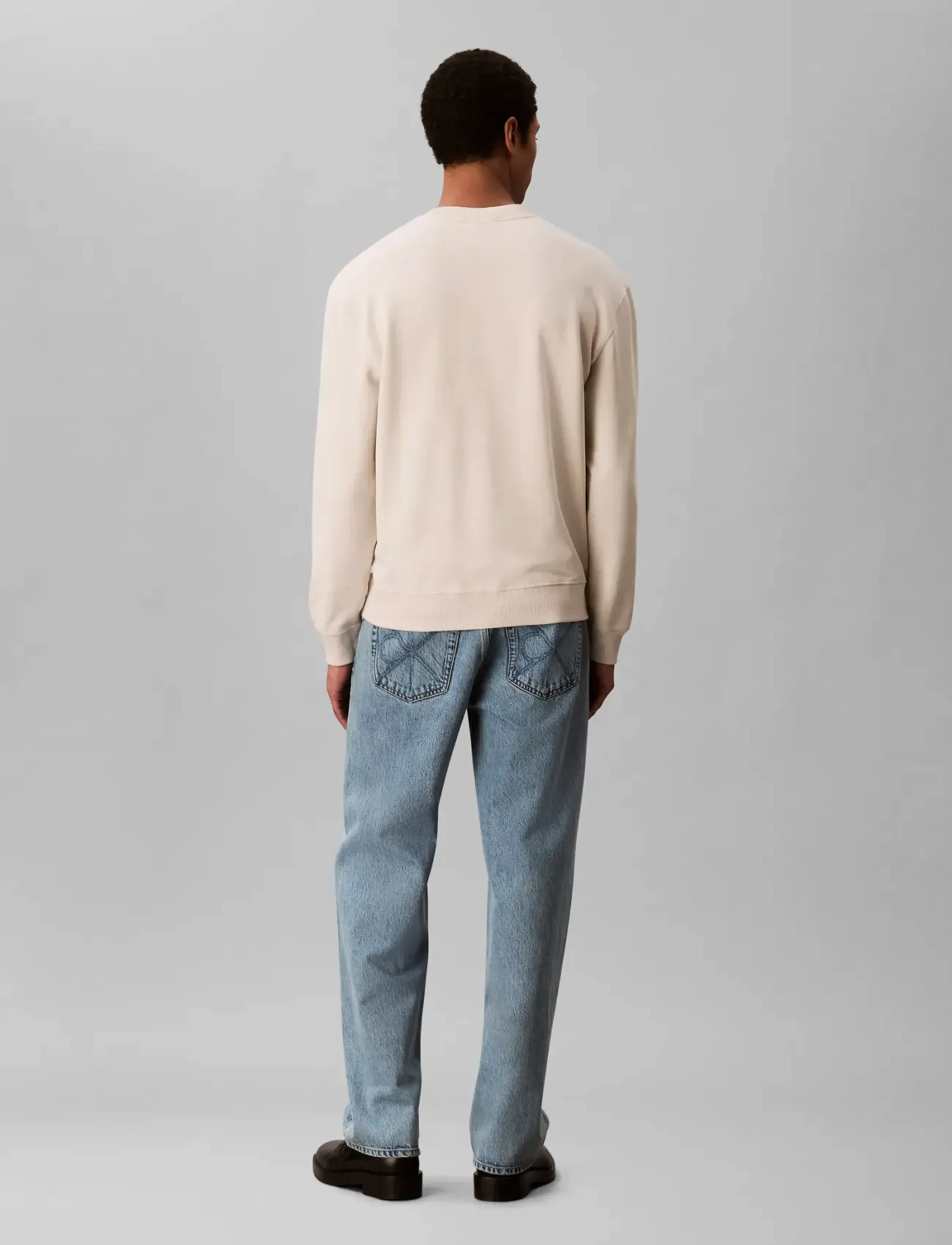 Calvin Klein Jeans - LS 350TERRY EU MONOGRAM CN SWTSH - shop efter stil - chalk - 4