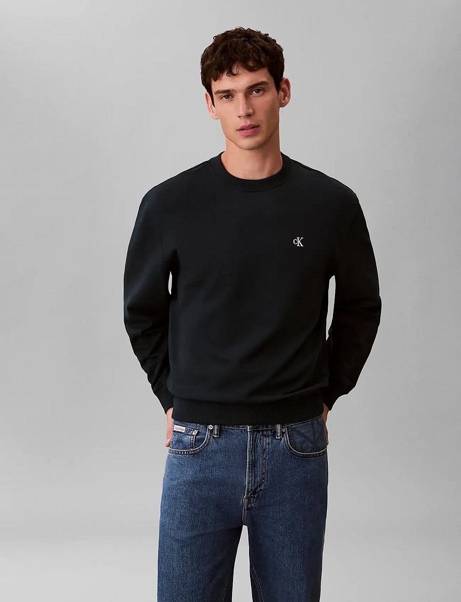 Calvin Klein Jeans - LS 350TERRY EU MONOGRAM CN SWTSH - sweatshirts - nurture navy - 0