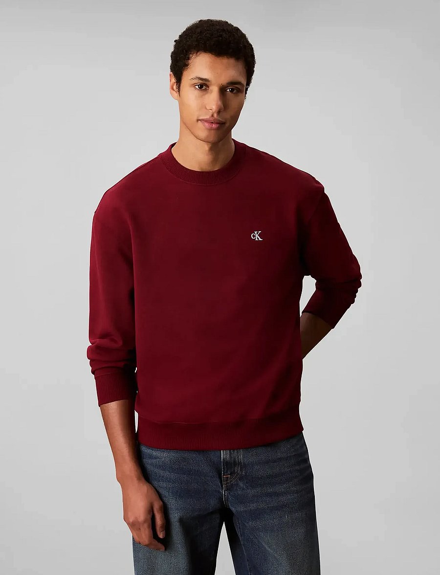 Calvin Klein Jeans - LS 350TERRY EU MONOGRAM CN SWTSH - sweatshirts - renaissance red - 0