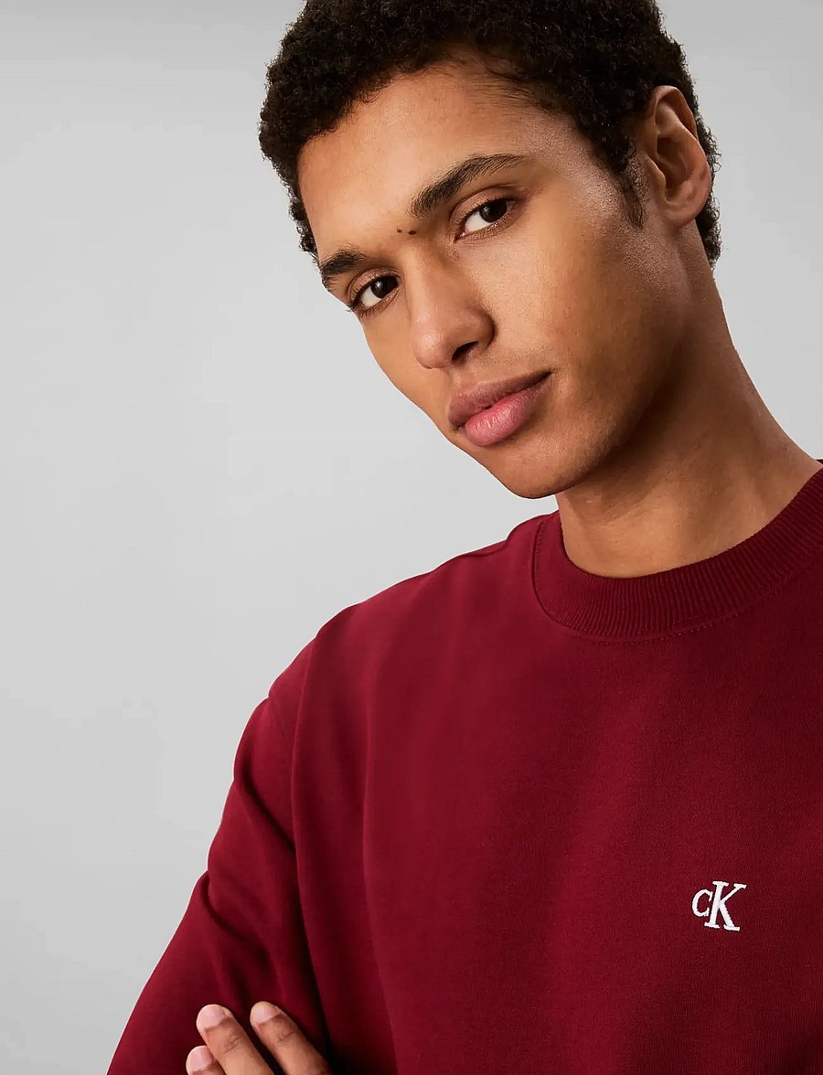 Calvin Klein Jeans - LS 350TERRY EU MONOGRAM CN SWTSH - sweatshirts - renaissance red - 5