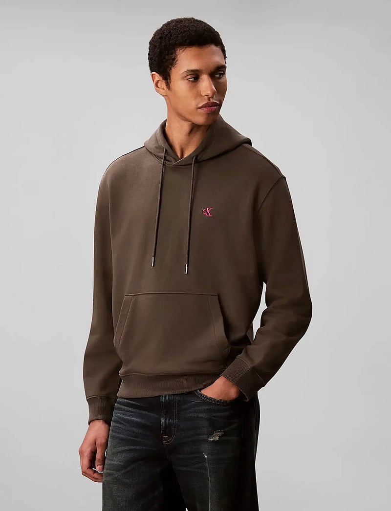 Calvin Klein Jeans - LS EU 350TERRY MONOGRAM HOODIE - kapuutsiga dressipluusid - beluga - 0
