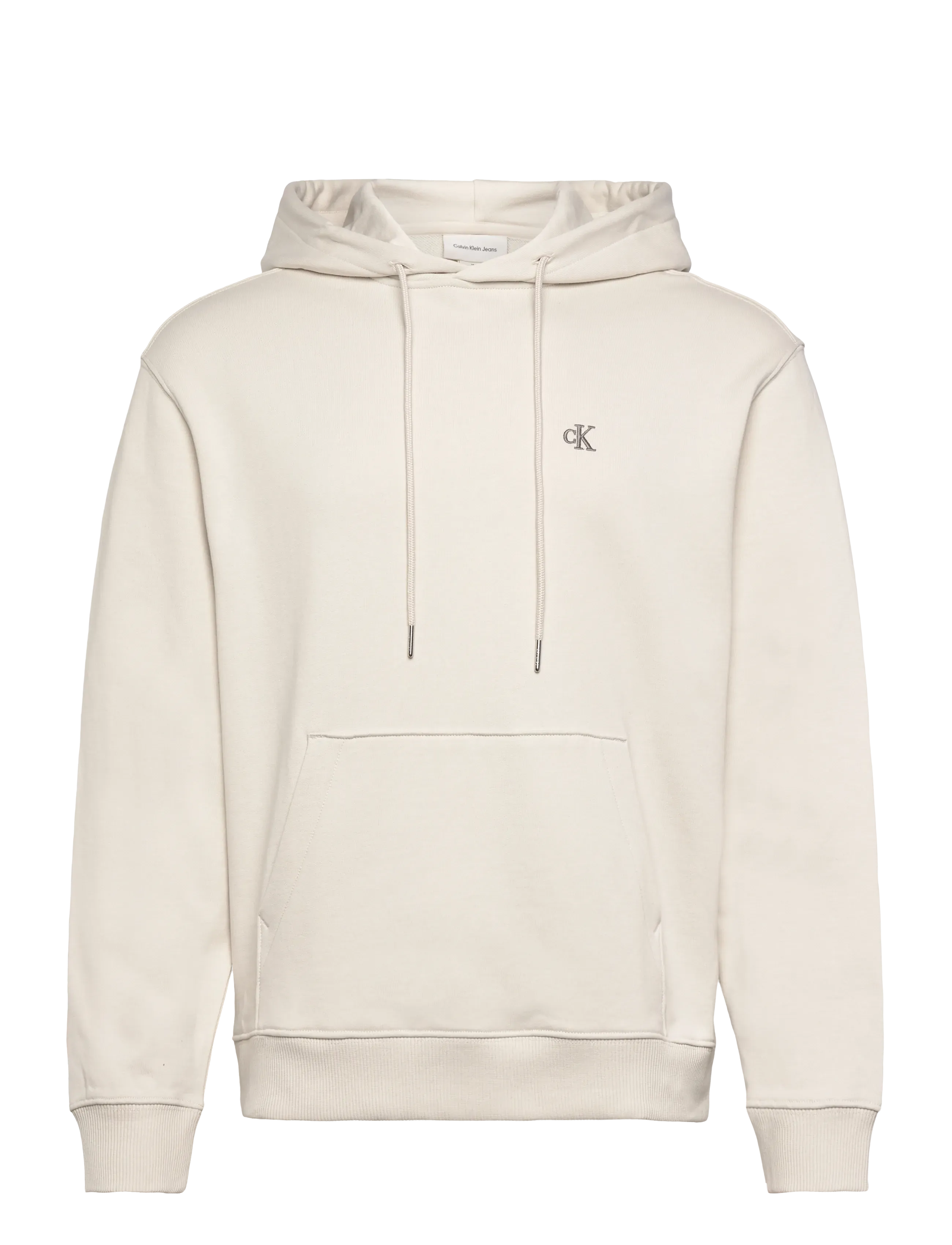 Calvin Klein Jeans LS EU 350TERRY MONOGRAM HOODIE - Calvin Klein Jeans - CHALK / cream