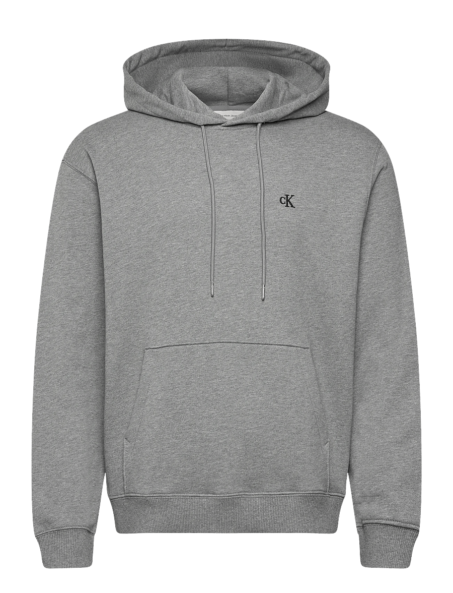 Calvin Klein Jeans - LS EU 350TERRY MONOGRAM HOODIE - kapuzenpullover - med grey htr - 0