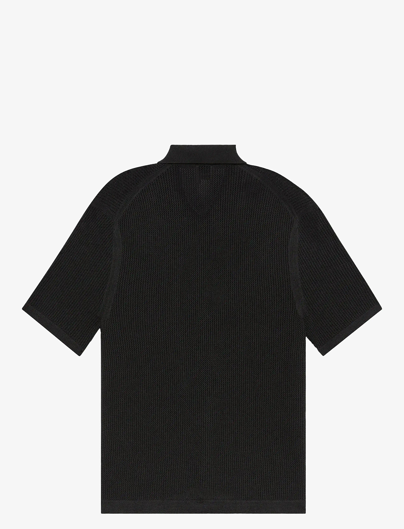 Calvin Klein Jeans - SS CTTN MSH BTTN FRN - short-sleeved shirts - pirate black - 2