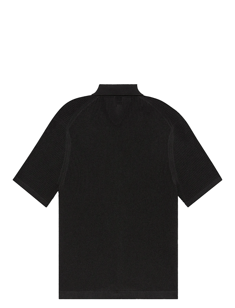 Calvin Klein Jeans - SS CTTN MSH BTTN FRN - short-sleeved shirts - pirate black - 2