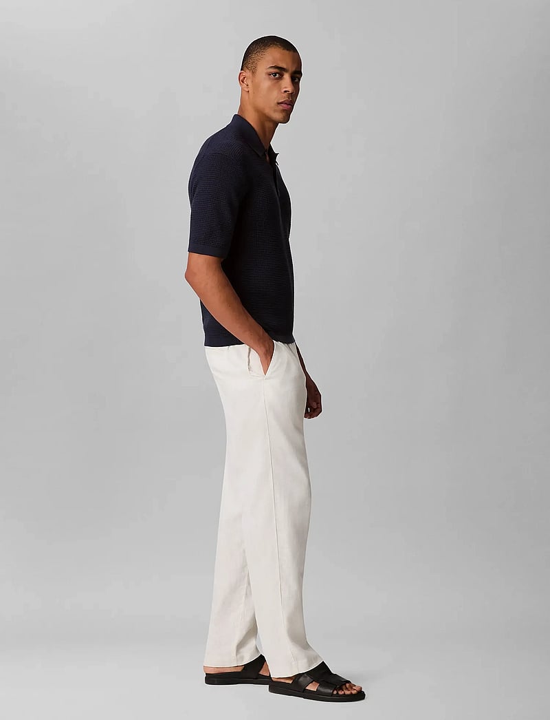 Calvin Klein Jeans - SS SMTH CTTN WFFL PL - kortærmede poloer - dark sapphire - 3