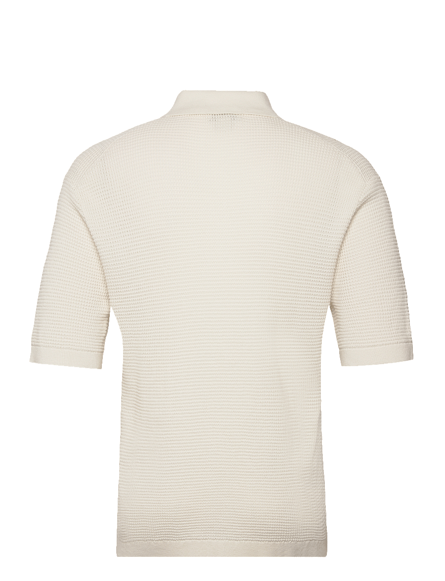 Calvin Klein Jeans - SS SMTH CTTN WFFL PL - kortærmede poloer - tofu - 2