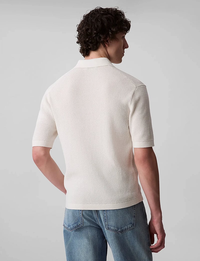 Calvin Klein Jeans - SS SMTH CTTN WFFL PL - kortærmede poloer - tofu - 4