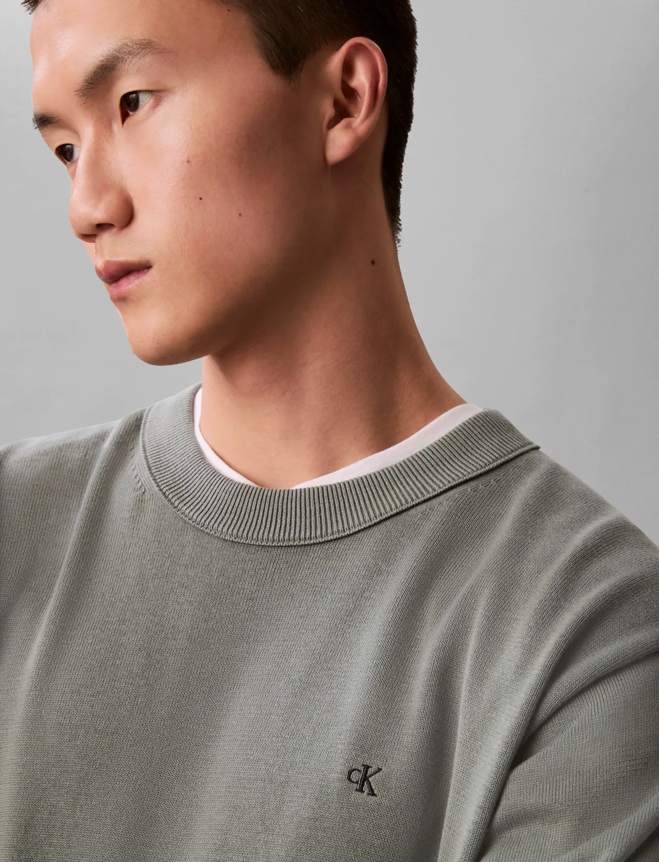 Calvin Klein Jeans - LS EZ COTTON CREWNK SWEATER 12GG - shop efter stil - autumn green - 5