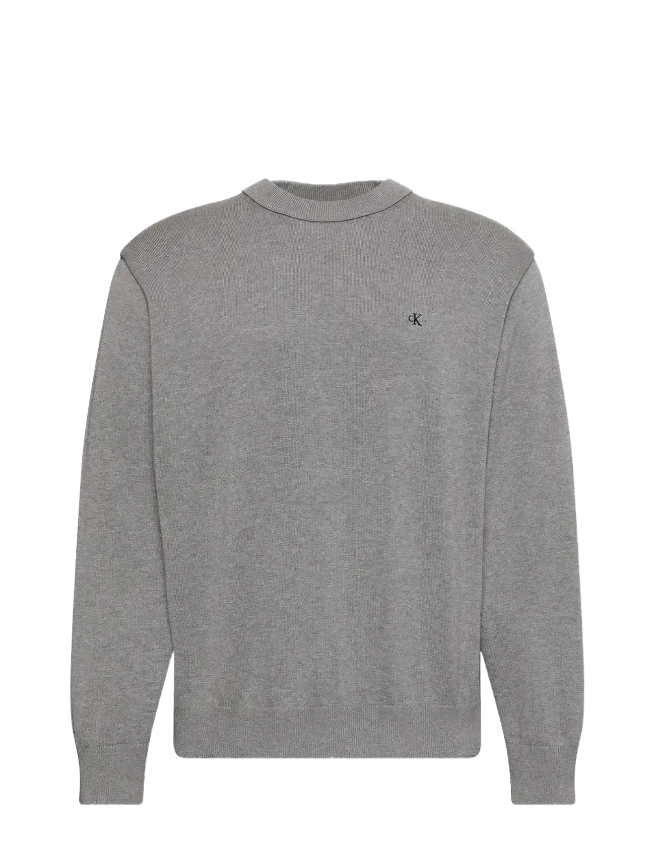 Calvin Klein Jeans EU LS COTTON RELAXED CREWNK SWEA - Svetarit & Hupparit - B30 GREY HEATHER / grey