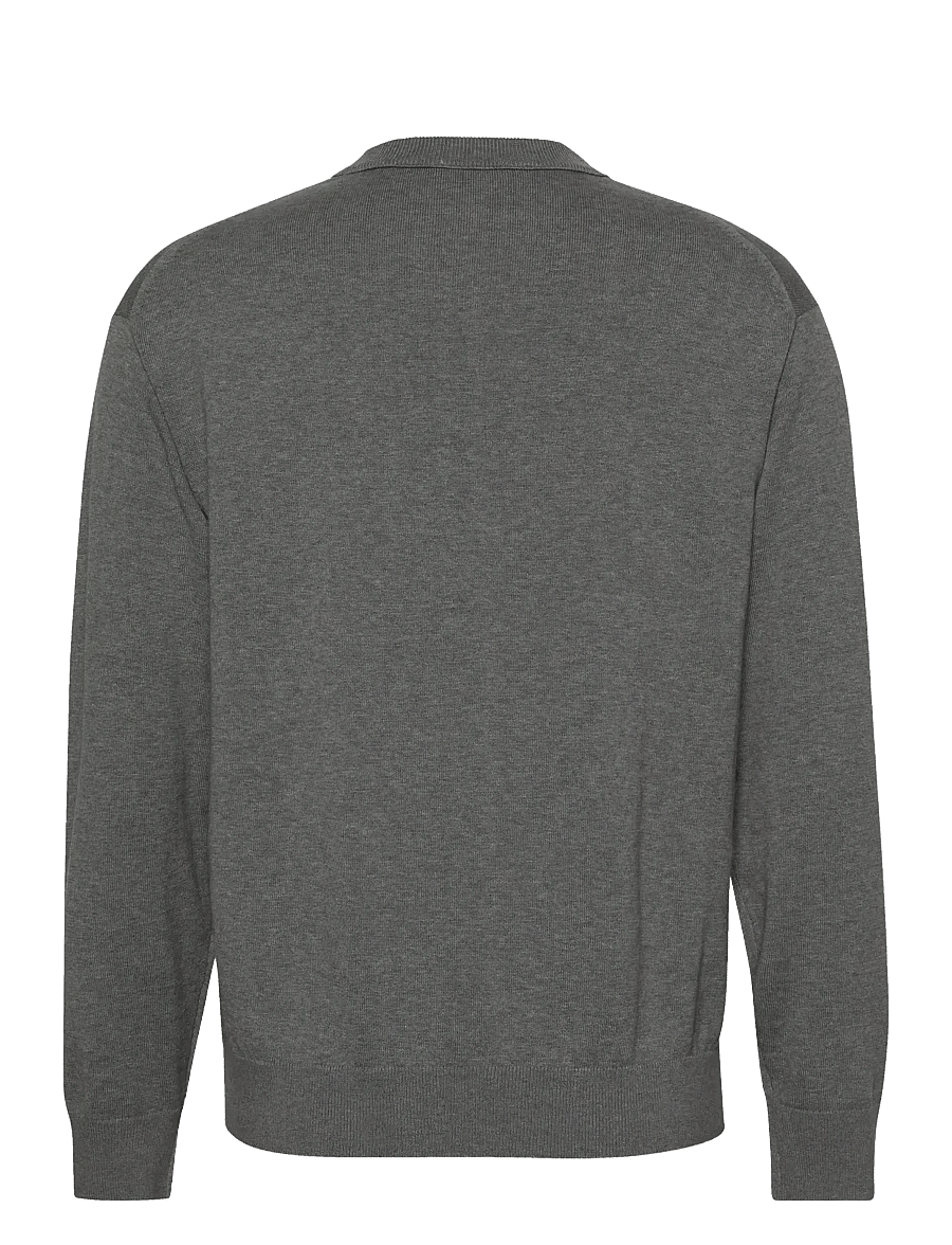 Calvin Klein Jeans - LS EZ COTTON CREWNK SWEATER 12GG - sweatshirts - b30 grey heather - 2